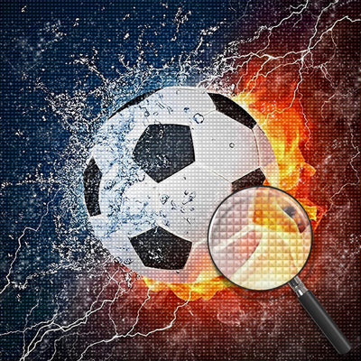 Wasser Feuer Fußball Diamond Painting