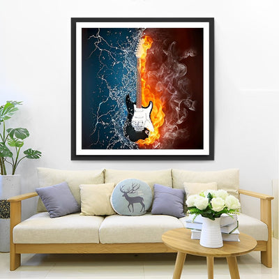 Wasser Feuer Gitarre Diamond Painting