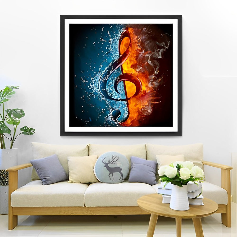 Wasser Feuer Note Diamond Painting