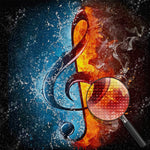 Wasser Feuer Note Diamond Painting