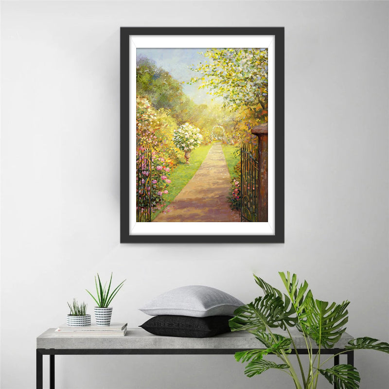 Weg im Garten Diamond Painting