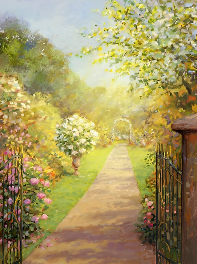 Weg im Garten Diamond Painting