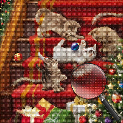 Weihnachten Katzen Diamond Painting