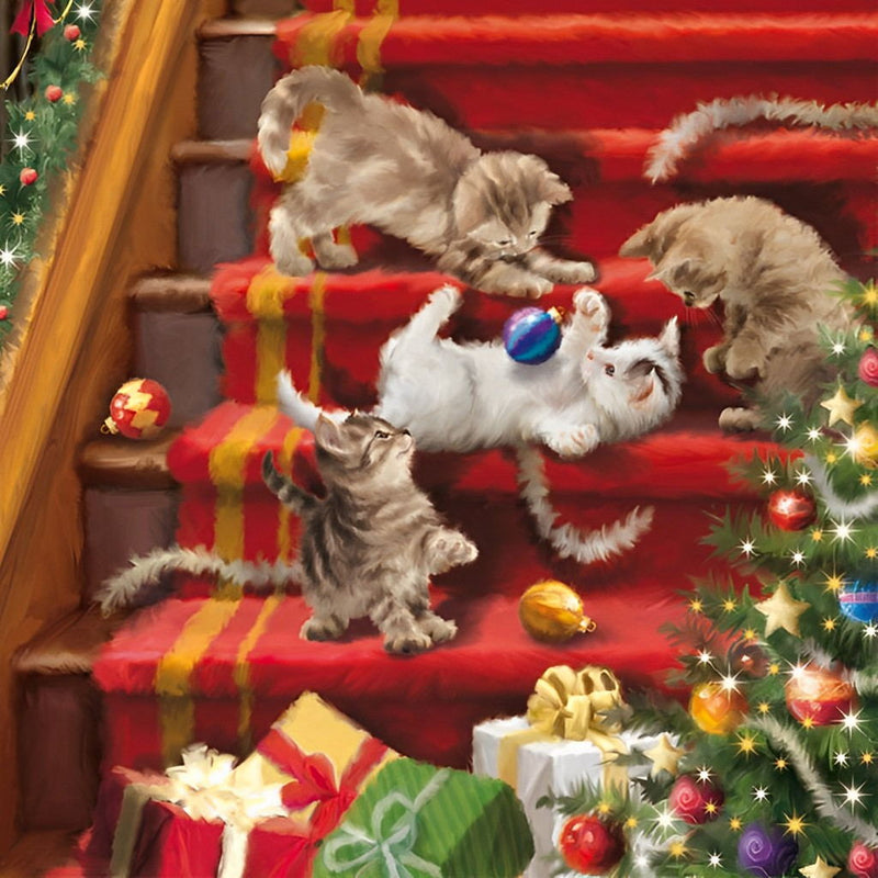 Weihnachten Katzen Diamond Painting