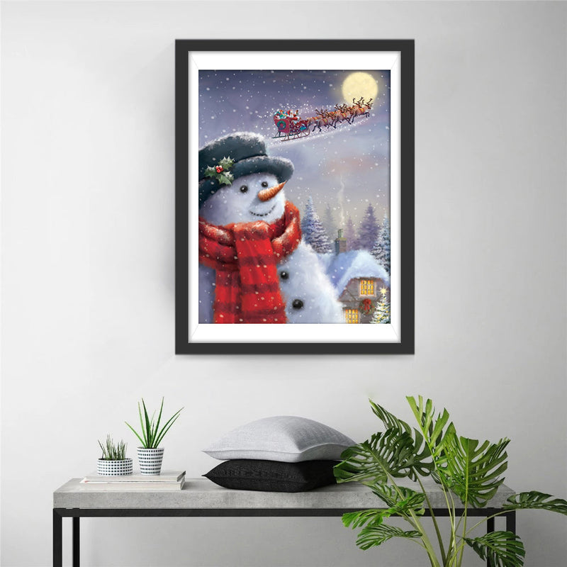 Weihnachten Schneemann Diamond Painting