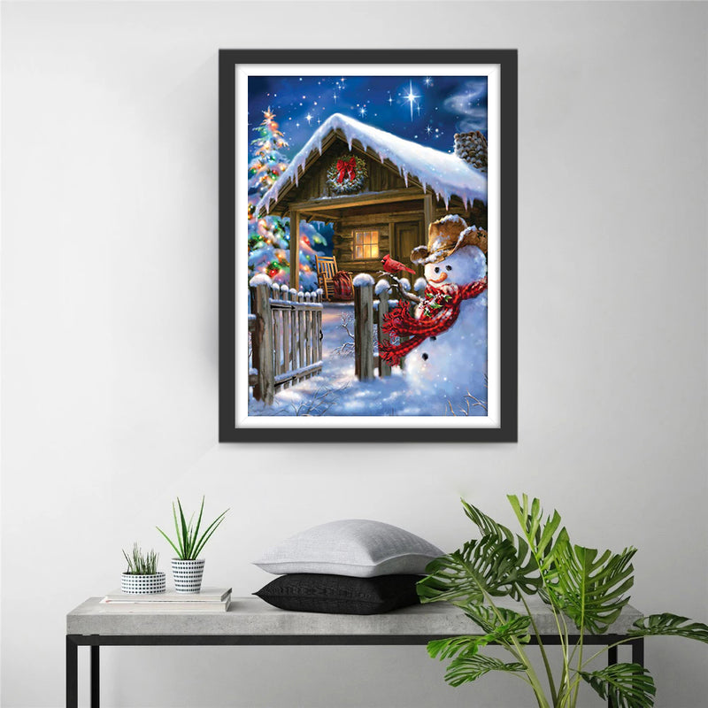 Weihnachten Schneemann Diamond Painting