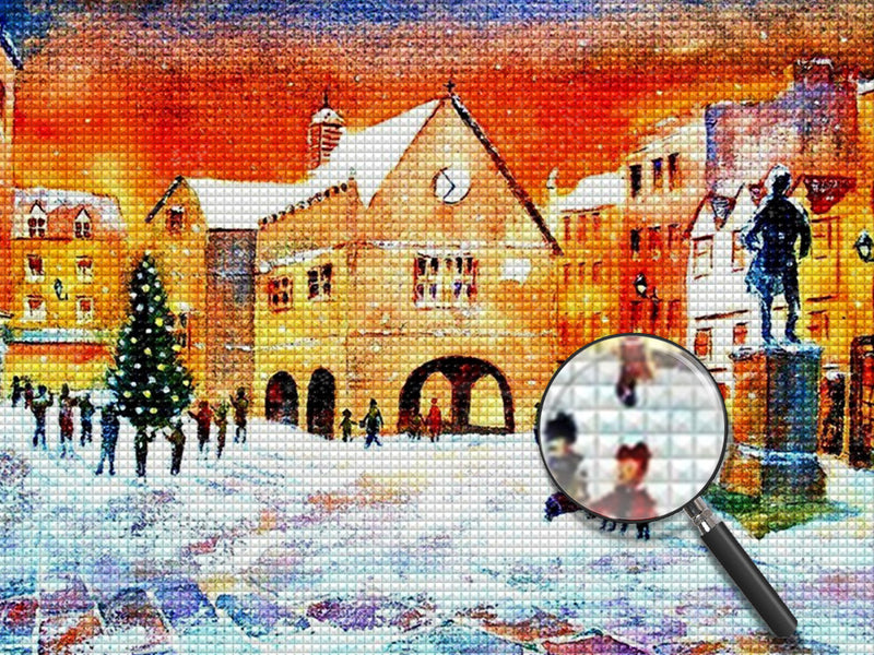 Weihnachten Sonnenuntergang Diamond Painting