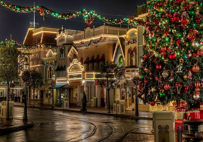 Weihnachtsbaum in der Stadt Diamond Painting