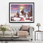 Weihnachtsbaum Schneemann Leuchtturm Diamond Painting