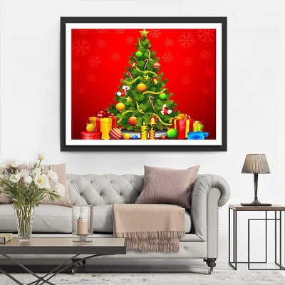 Weihnachtsbaum und Geschenke Diamond Painting