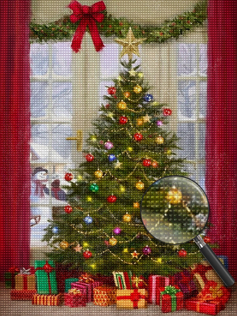 Weihnachtsbaum und Geschenke Diamond Painting