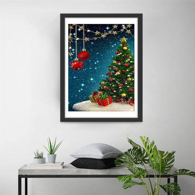 Weihnachtsbaum und Weihnachtsgeschenke Diamond Painting