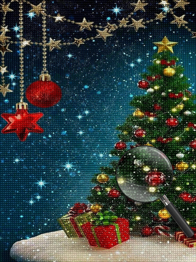 Weihnachtsbaum und Weihnachtsgeschenke Diamond Painting