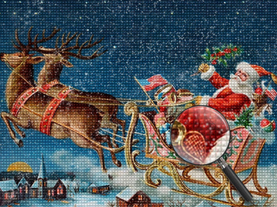 Weihnachtsmann auf dem Schlitten Diamond Painting