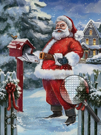 Weihnachtsmann Briefkasten Diamond Painting