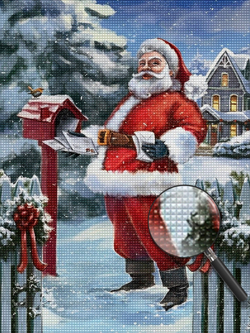 Weihnachtsmann Briefkasten Diamond Painting