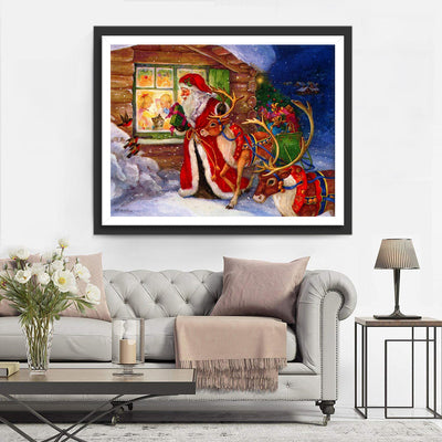 Weihnachtsmann Elch Diamond Painting