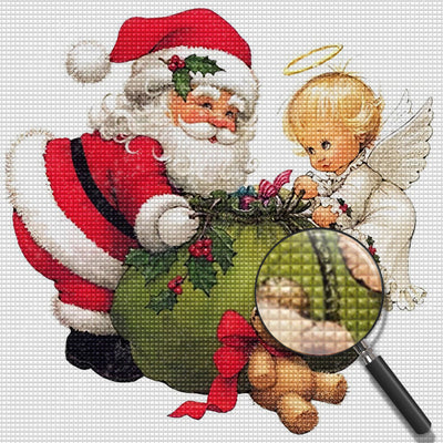 Weihnachtsmann Engel Geschenke Diamond Painting