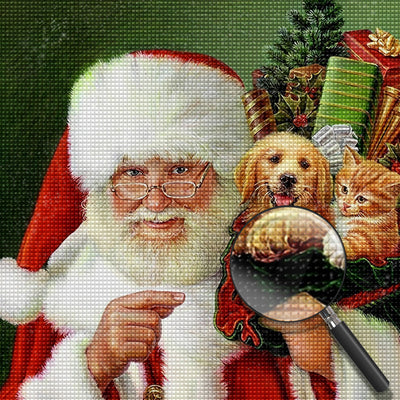 Weihnachtsmann Geschenke Tiere Diamond Painting