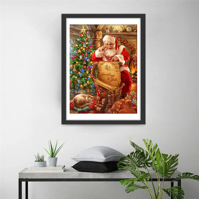 Weihnachtsmann Geschenkeliste Diamond Painting