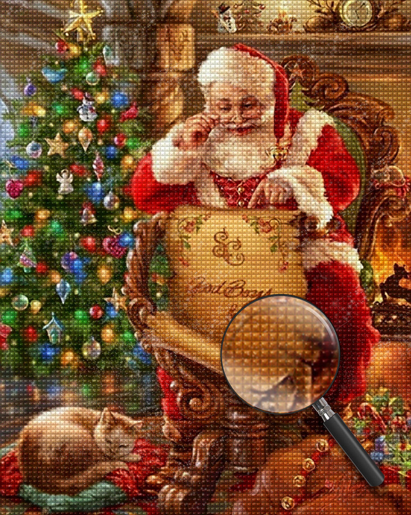 Weihnachtsmann Geschenkeliste Diamond Painting