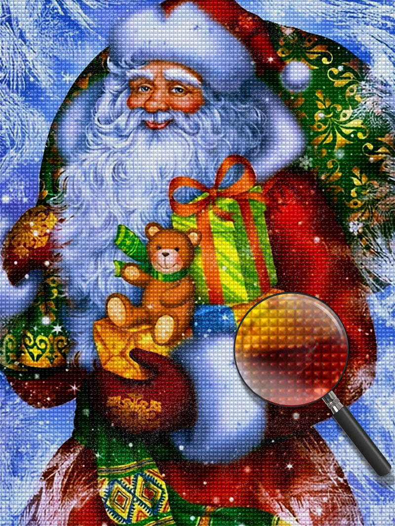 Weihnachtsmann im Schnee Diamond Painting