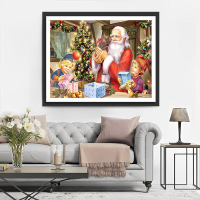 Weihnachtsmann Kinder Geschenke Diamond Painting