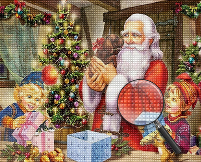 Weihnachtsmann Kinder Geschenke Diamond Painting