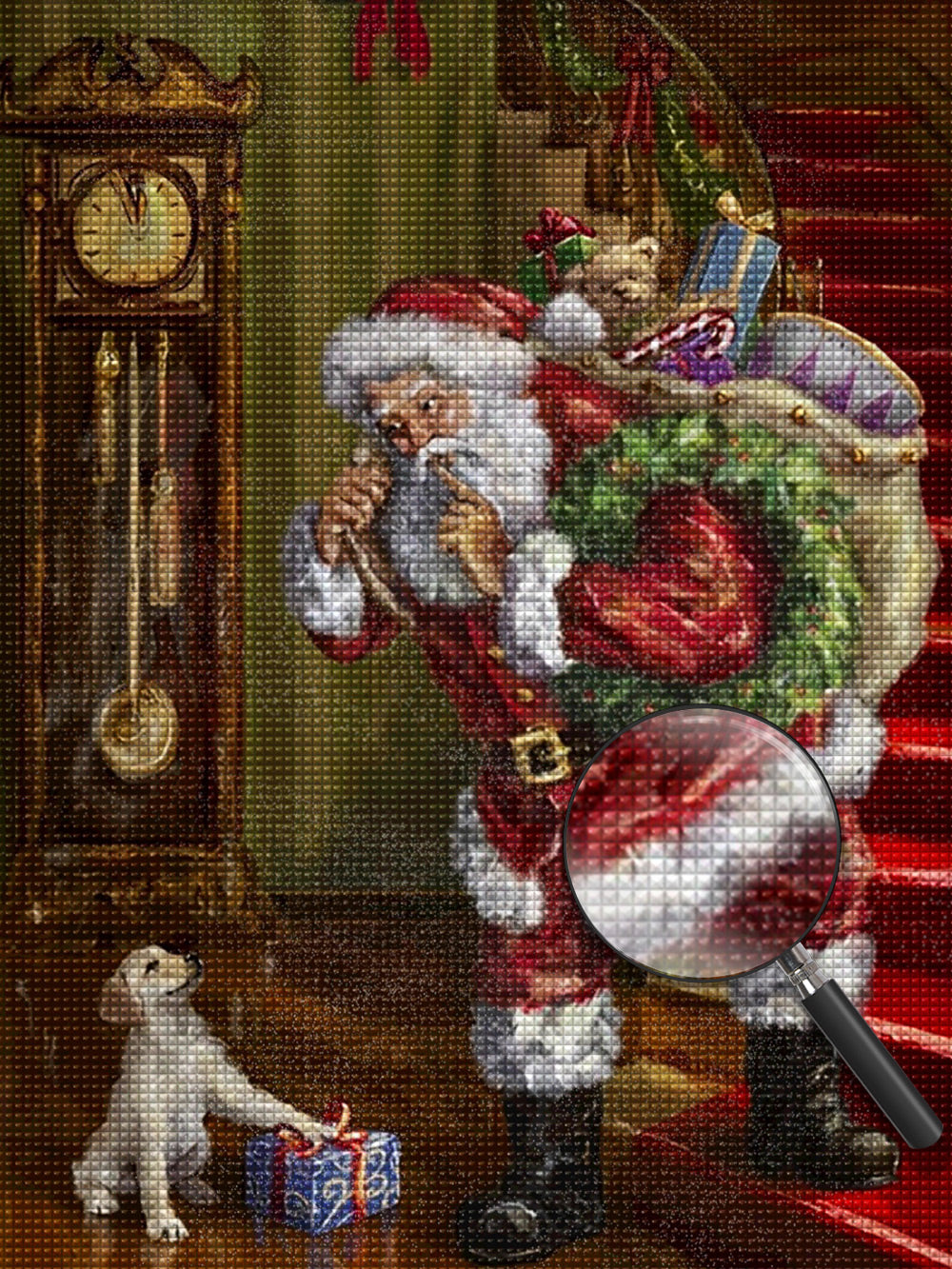 Weihnachtsmann mit Geschenken Diamond Painting