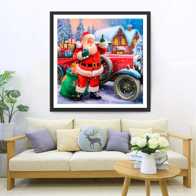 Weihnachtsmann mit Geschenken Diamond Painting