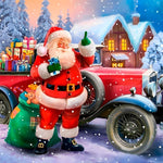 Weihnachtsmann mit Geschenken Diamond Painting