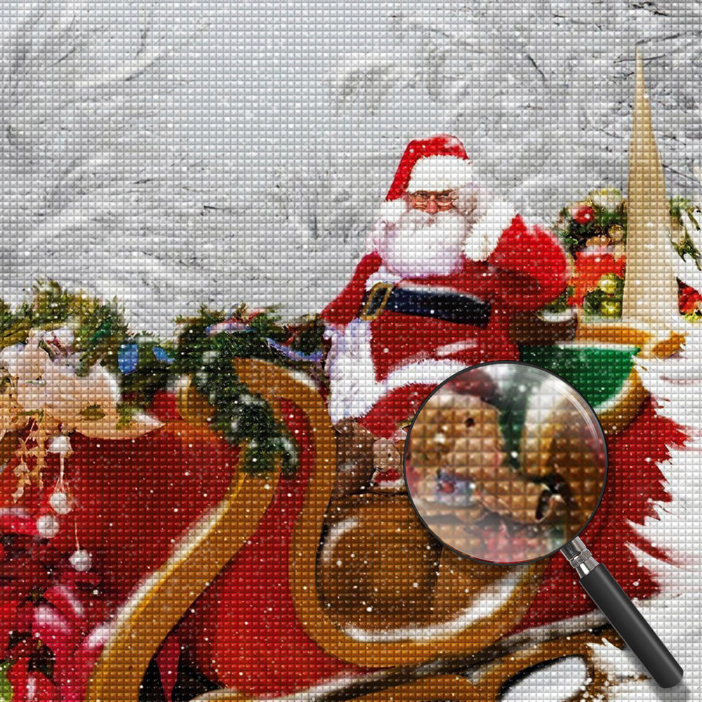Weihnachtsmann mit Schlitten Diamond Painting