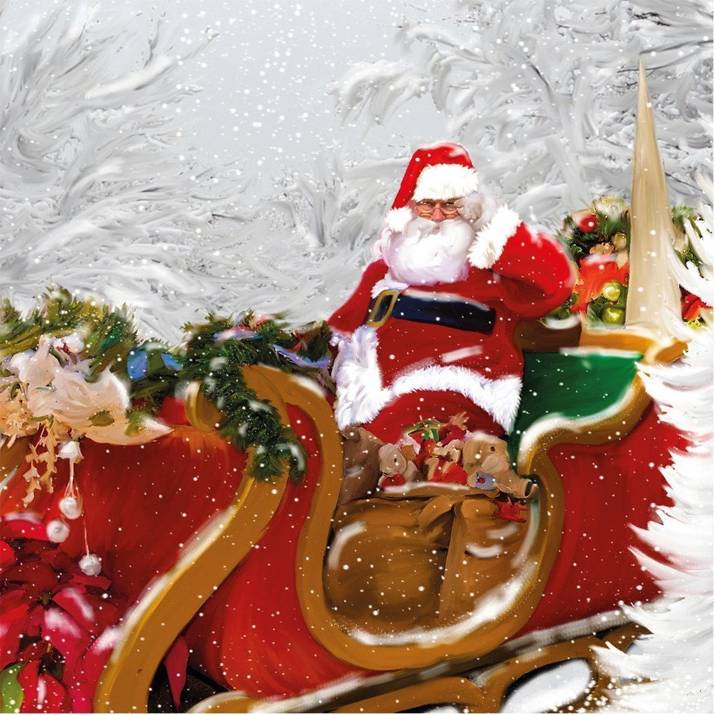 Weihnachtsmann mit Schlitten Diamond Painting