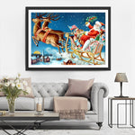 Weihnachtsmann Rentier Diamond Painting