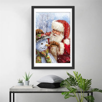 Weihnachtsmann Schneemann Diamond Painting