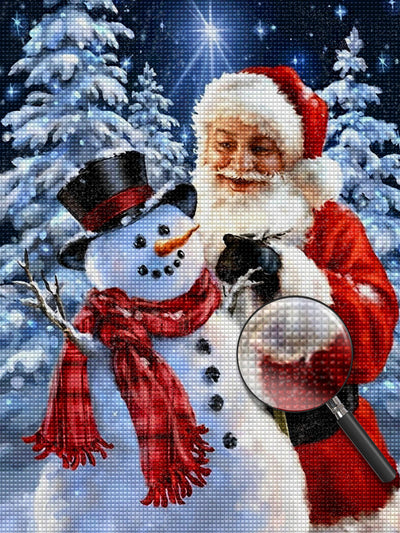 Weihnachtsmann Schneemann Diamond Painting