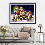 Weihnachtsmann Tiere Diamond Painting