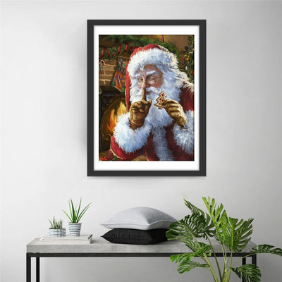 Weihnachtsmann und Kekse Diamond Painting