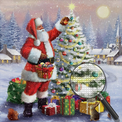 Weihnachtsmann Weihnachtsbaum Geschenke Diamond Painting