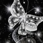 Weißer Kristall-Schmetterling Diamond Painting