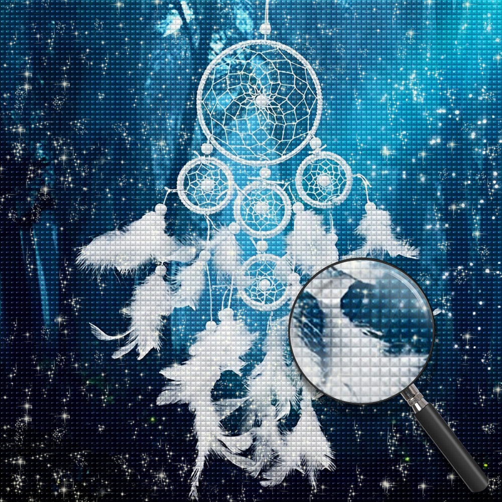 Weißer Traumfänger im Wald Diamond Painting