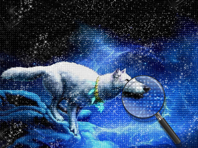 Weißer Wolf Diamond Painting