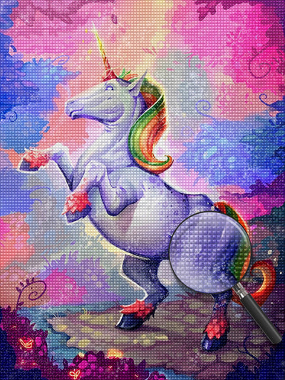 Weißes Einhorn Diamond Painting