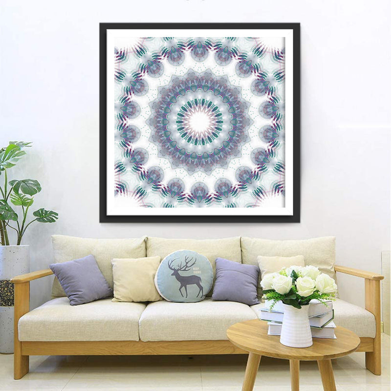 Weißes Mosaik-Mandala Diamond Painting