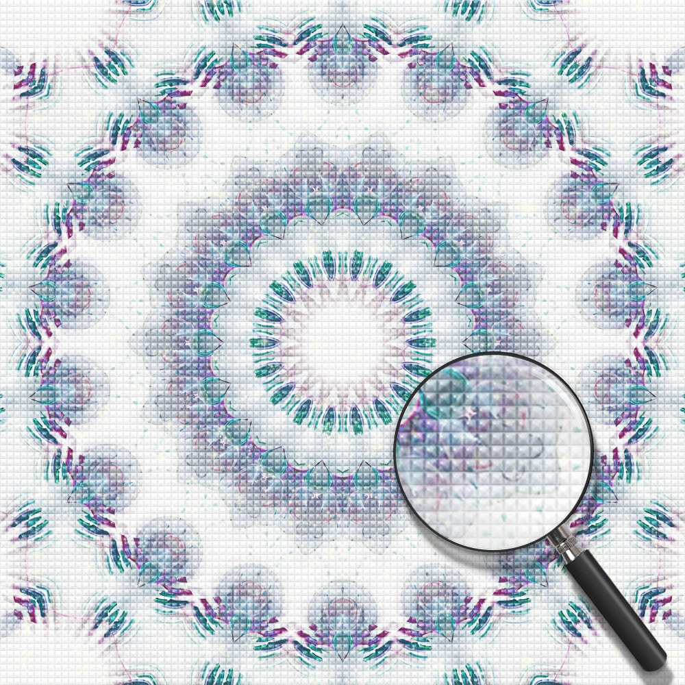 Weißes Mosaik-Mandala Diamond Painting