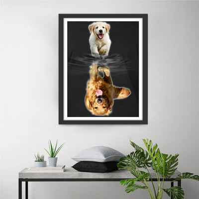 Welpe Golden Retriever Diamond Painting