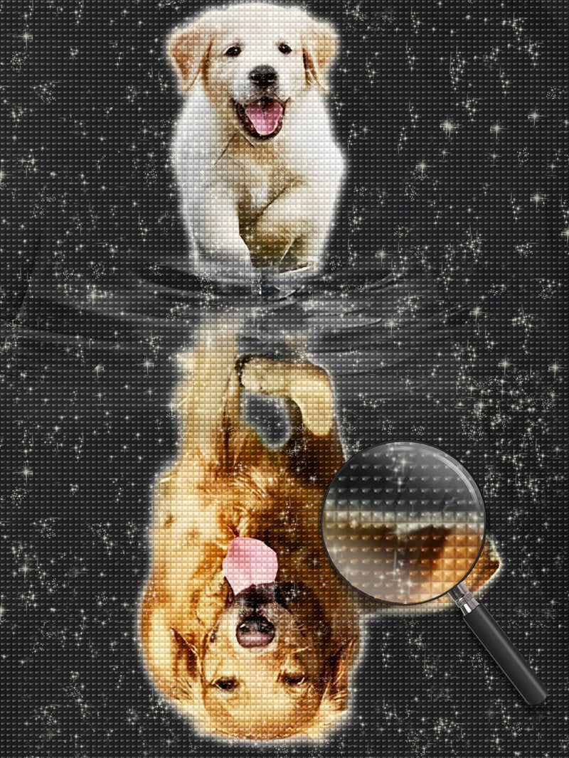 Welpe Golden Retriever Diamond Painting