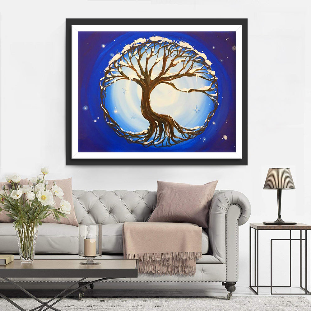 Winter-Baum Diamond Painting