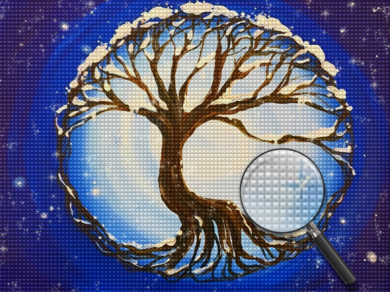 Winter-Baum Diamond Painting