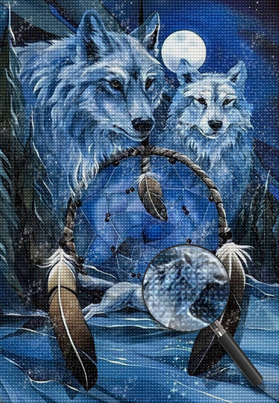 Wölfe Traumfänger Diamond Painting